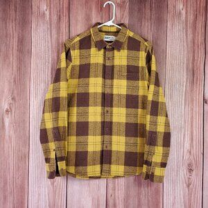 Wellen Huckberry Mens Medium Brushed Hazy Flannel Shirt Button Up Plaid